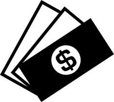 Money Of Dollars Papers Silhouette Cutting Svg Files, Free Vectors File